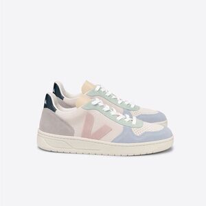 Veja V-10 SUEDE MULTICO NATURAL BABE